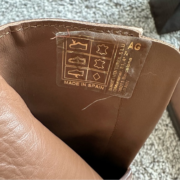 Alohas Women's South Shimmer Quartz Rose Gold Leather Booties Heeled Boots NWT - Picture 5 of 8